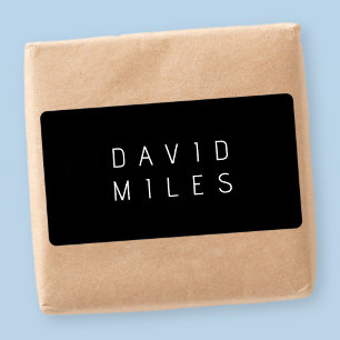 Modern Minimalistic Editable Name   Black & White