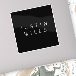 Modern Minimalistic Editable Name   Black & White