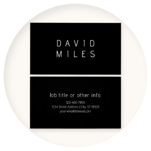 Modern Minimalistic Editable Name Black & White