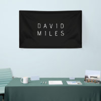 Modern Minimalistic Editable Name | Black & White
