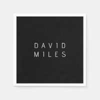 Modern Minimalistic Editable Name | Black & White