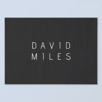 Modern Minimalistic Editable Name | Black & White