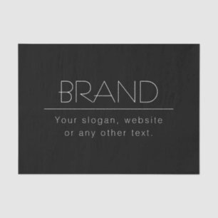 Modern Minimalistic Editable Text   Black & White Tissue Paper