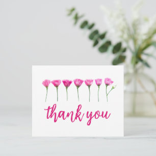 Modern minimalistic floral thank you card