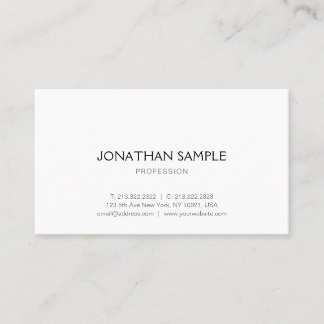 Modern Minimalistic Graphic Design Template Trendy Business Card (Front)