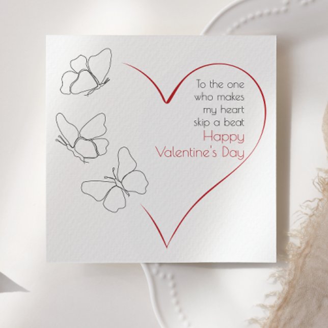 Modern minimalistic Happy Valentines Day  Holiday Card (Creator Uploaded)