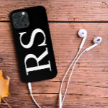 Modern Minimalistic Initials Monogram  Case-Mate  iPhone 13 Case<br><div class="desc">This design is also available on other phone models. Choose Device Type to see other iPhone, Samsung Galaxy or Google cases. Some styles may be changed by selecting Style if that is an option. This design may be personalised in the area provided by changing the photo and/or text. Or it...</div>