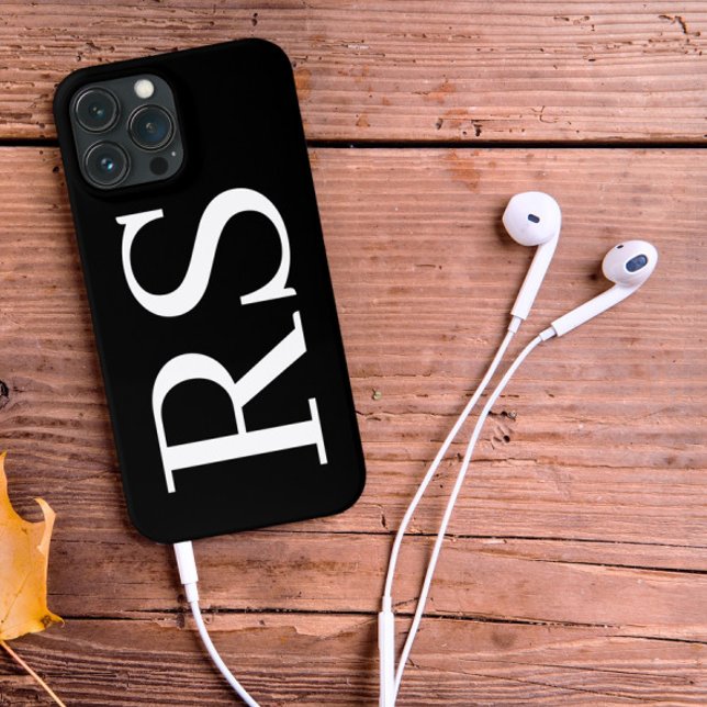 Modern Minimalistic Initials Monogram  Case-Mate  Case-Mate iPhone Case (Creator Uploaded)