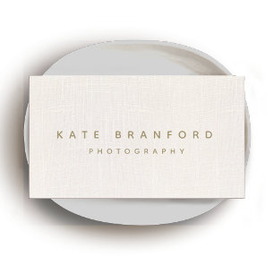 Modern Minimalistic Ivory White Professional Business Card
