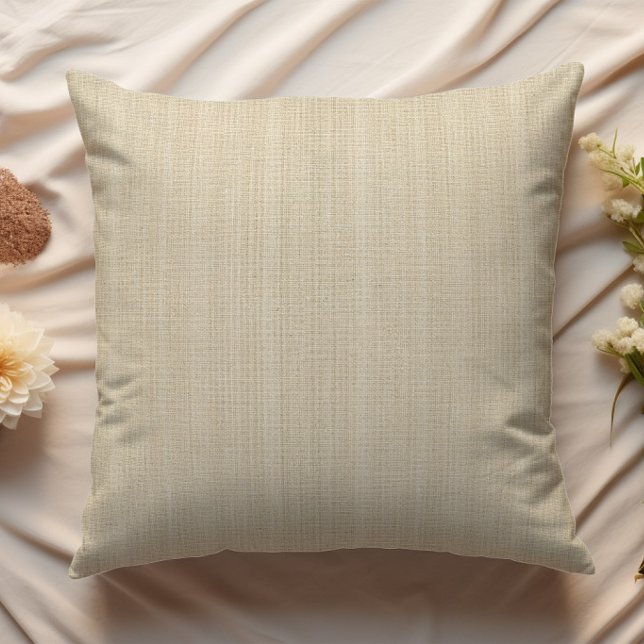 Modern Minimalistic Light Beige Burlap  Cushion (Creator Uploaded)