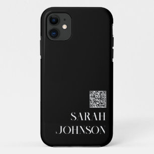 Modern Minimalistic Logo QR Code Professional iPhone 11 Case