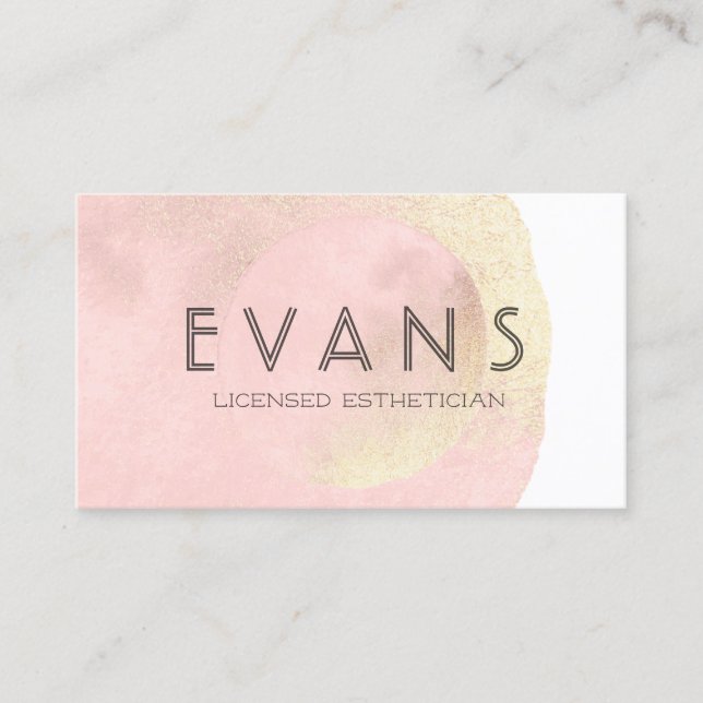 Modern Minimalistic Luminous Pink Aesthetician Appointment Card (Front)