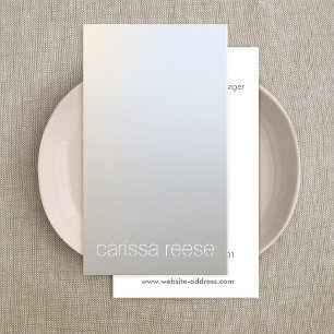 Modern Minimalistic Luminous Silver Professional Business Card