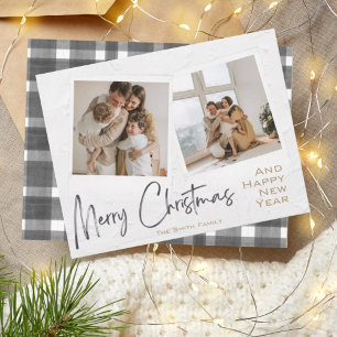 Modern Minimalistic Merry Christmas Photo Card