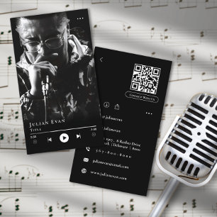 Modern Minimalistic Musician Business Card
