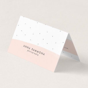 Modern Minimalistic pastel-pink Brushstroke Business Card