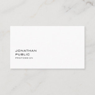 Modern Minimalistic Professional Sleek Chic Plain Business Card