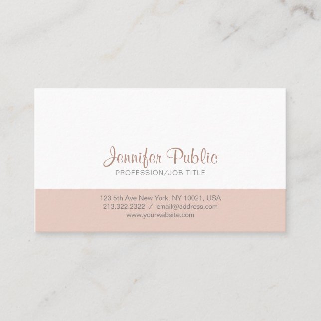 Modern Minimalistic Professional Stylish Salon Business Card (Front)