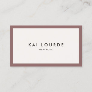 Modern Minimalistic Professional Taupe Border  Business Card