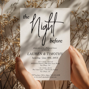 Modern Minimalistic Rehearsal Dinner Invitation