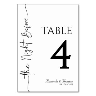 Modern Minimalistic Table Cards