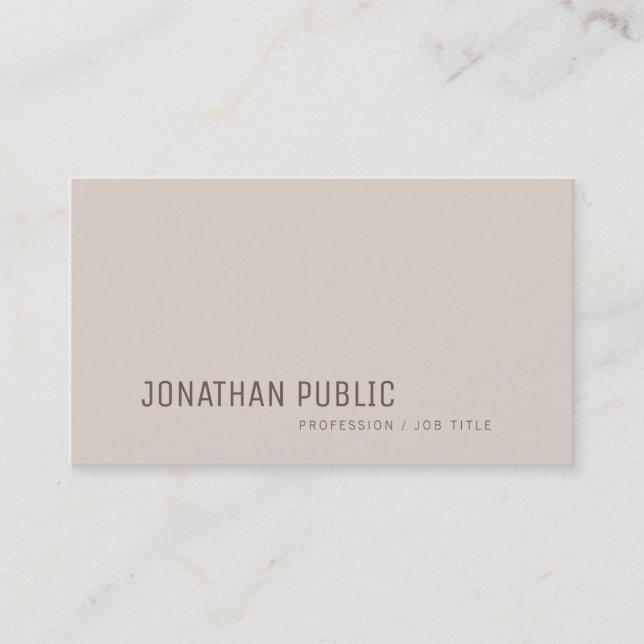Modern Minimalistic Template Elegant Colours Elite Business Card (Front)