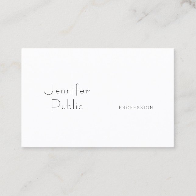 Modern Minimalistic Template Professional Elegant Business Card (Front)