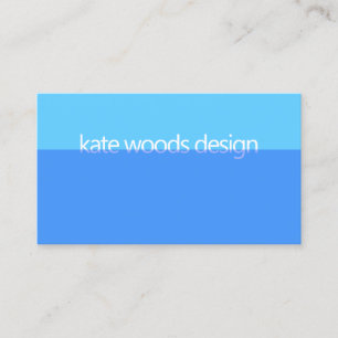 Modern Minimalistic Transparent Cobalt Blue Business Card