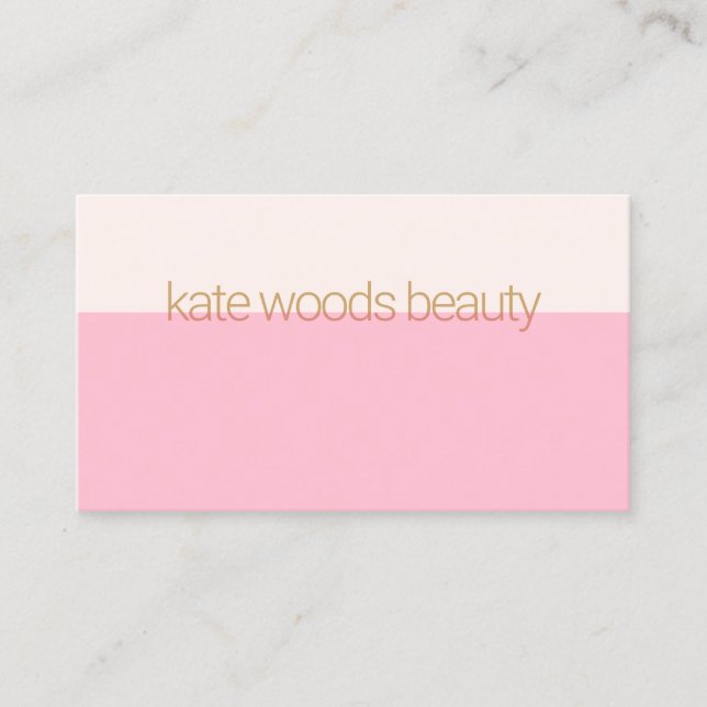 Modern Minimalistic Transparent Light Pink Business Card (Front)