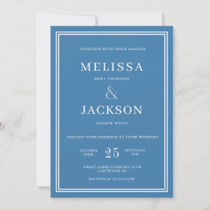 Modern Minimalsit Elegant Classic Wedding  Invitation