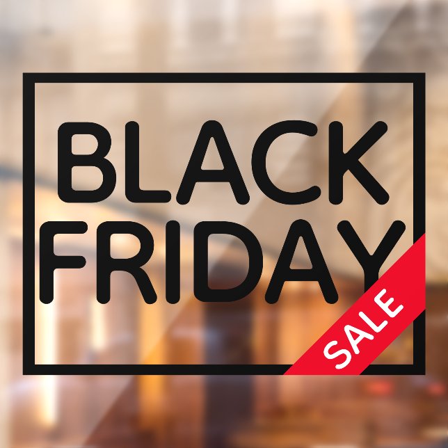 Modern, Minimial Black Friday Sale - Store Window Cling (Sheet 2)
