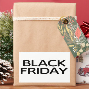 Modern, minimial Black Friday Store  Rectangular Sticker