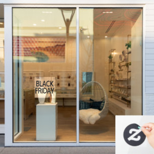 Modern, minimial Black Friday Store Window Cling