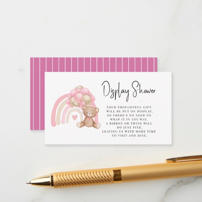 Modern minimlistic bunny baby shower enclosure  (Front/Back In Situ)