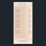 Modern minimum beige skin colour rack card<br><div class="desc">Modern business,  minimalist,  beige.  Designed for designers,  stylists,  salons,  hair and make-up artists,  nails and lash artists,  wellness centre and edit the card by entering your data. You can select the font,  colour and position individually by "further personalisation".</div>