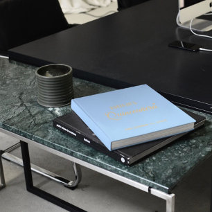 Modern Minmalist Dusty Blue Quinceanera Guest Book