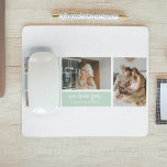 Modern Mint Collage Photo Dad Best Gift Mouse Mat<br><div class="desc">Modern Mint Collage Photo Dad Best Gift is a unique and personalised gift that is perfect for any occasion such as Father's Day, birthdays, or any other special day that honours fathers. This gift is designed to showcase the special moments and memories that you've shared with your dad throughout the...</div>
