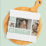 Modern Mint Collage Photo Dad Best Gift Tea Towel<br><div class="desc">Modern Mint Collage Photo Dad Best Gift is a unique and personalised gift that is perfect for any occasion such as Father's Day, birthdays, or any other special day that honours fathers. This gift is designed to showcase the special moments and memories that you've shared with your dad throughout the...</div>