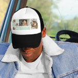 Modern Mint Collage Photo Dad Best Gift Trucker Hat<br><div class="desc">Modern Mint Collage Photo Dad Best Gift is a unique and personalised gift that is perfect for any occasion such as Father's Day, birthdays, or any other special day that honours fathers. This gift is designed to showcase the special moments and memories that you've shared with your dad throughout the...</div>