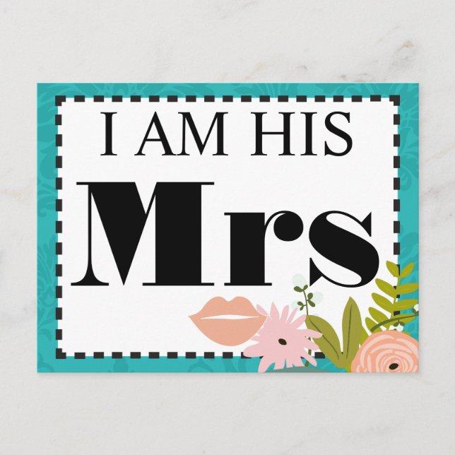 Modern Mint  Damask Wedding Invite (Front)