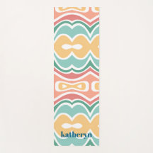 Modern Mint Green Abstract Stylish Chic Yoga Mat