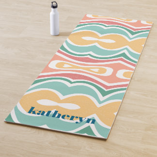 Modern Mint Green Abstract Stylish Chic Yoga Mat