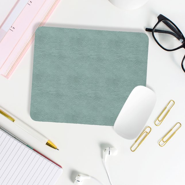 Modern Mint Green Faux Leather Mouse Mat (Creator Uploaded)
