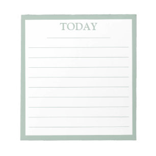 Modern Mint Green Frame TODAY To Do List Notepad