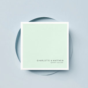 Modern mint-green napkin
