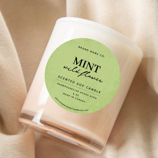 Modern Mint Green Rustic Classic Round Sticker