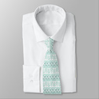 Modern Mint-Green Tribal Geometric Pattern