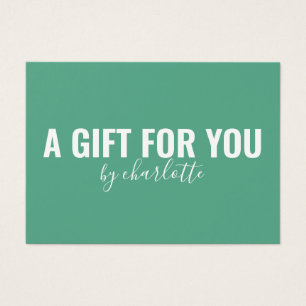 Modern Mint Minimalist Business Gift Certificate