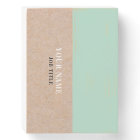 Modern Mint PRINTED Kraft Business Card