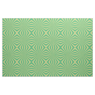 Modern Mint Sun Ray Pattern Fabric
